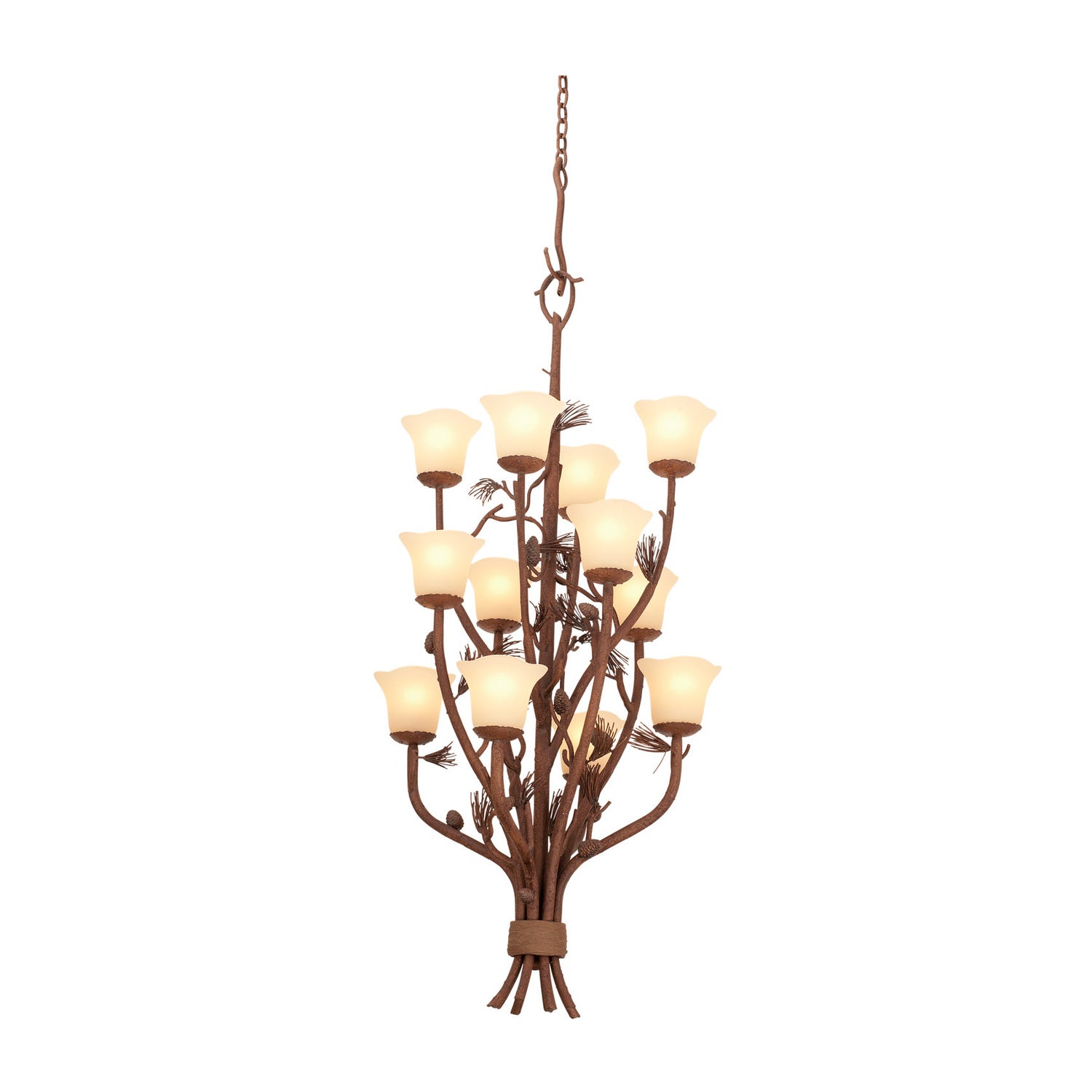 52'' Ponderosa 12 Light Ponderosa Chandelier