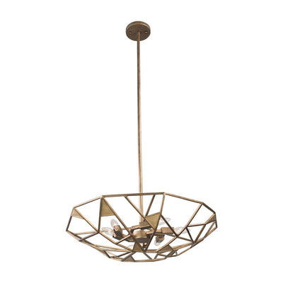 13'' Esmeralda 8 Light Pearlized Antique Brass Chandelier