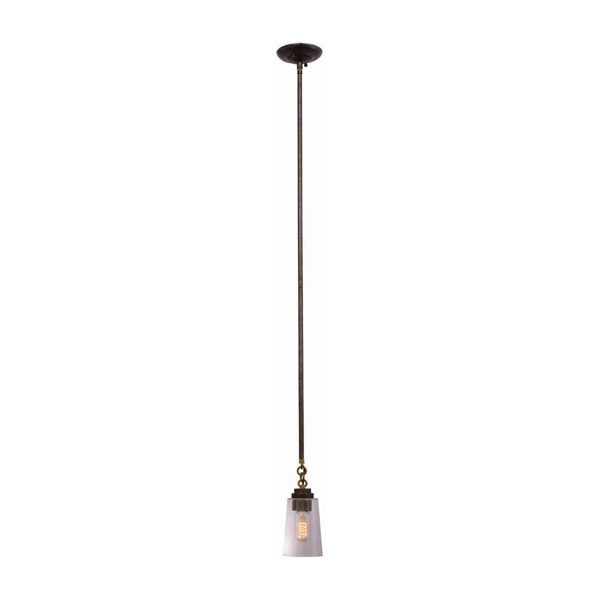 16'' Dillon 1 Light Milled Iron Pendant