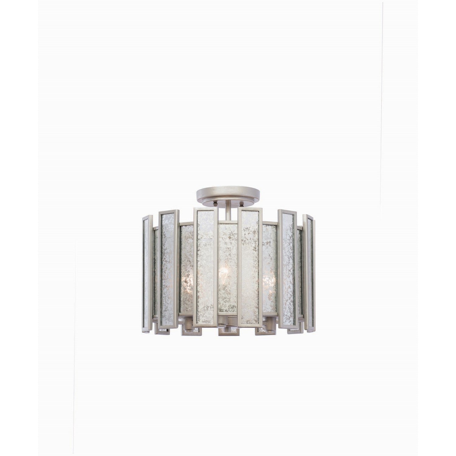 12'' Palisade 3 Light Tarnished Silver Semi-Flush Mount