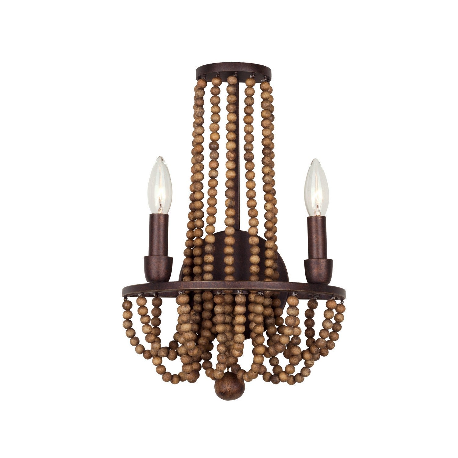 11'' Beechwood 2 Light Royal Mahogany Wall Sconce