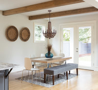 34'' Beechwood 8 Light Royal Mahogany Chandelier