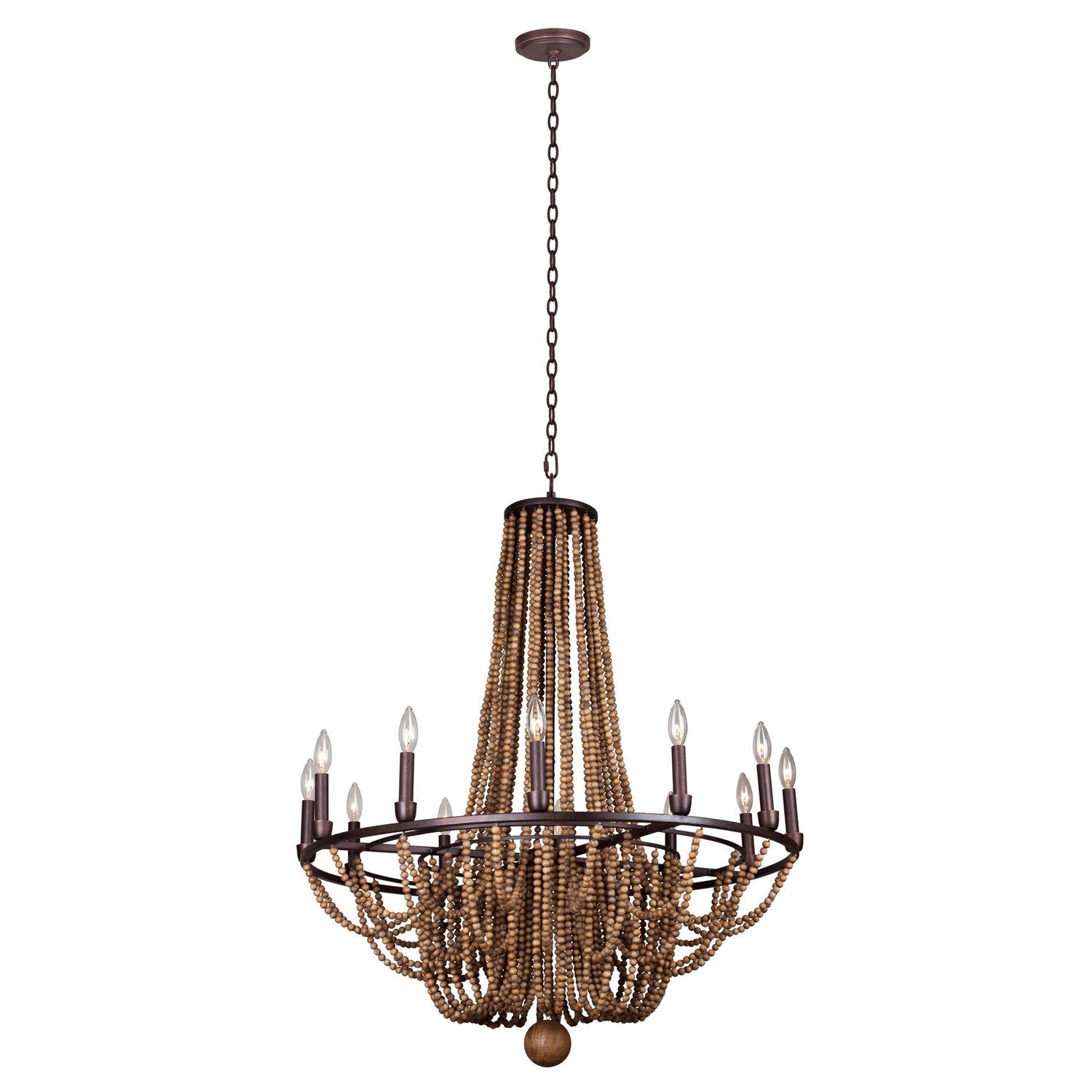 40'' Beechwood 12 Light Royal Mahogany Chandelier