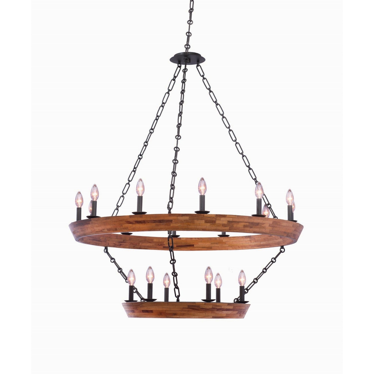 48.5'' Lansdale 18 Light Black Iron Tiered Chandelier