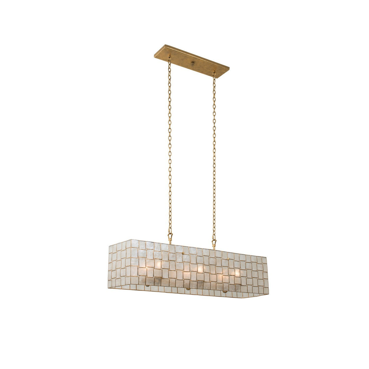 14'' Roxy 6 Light Oxidized Gold Leaf Linear Pendant