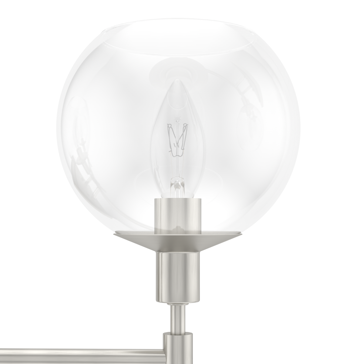 Xidane 24-inch 3-light Brushed Nickel Vanity Light with Clear Glass