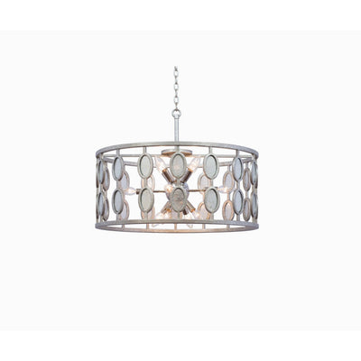 20'' Palomar 12 Light Vintage Silver Leaf Chandelier