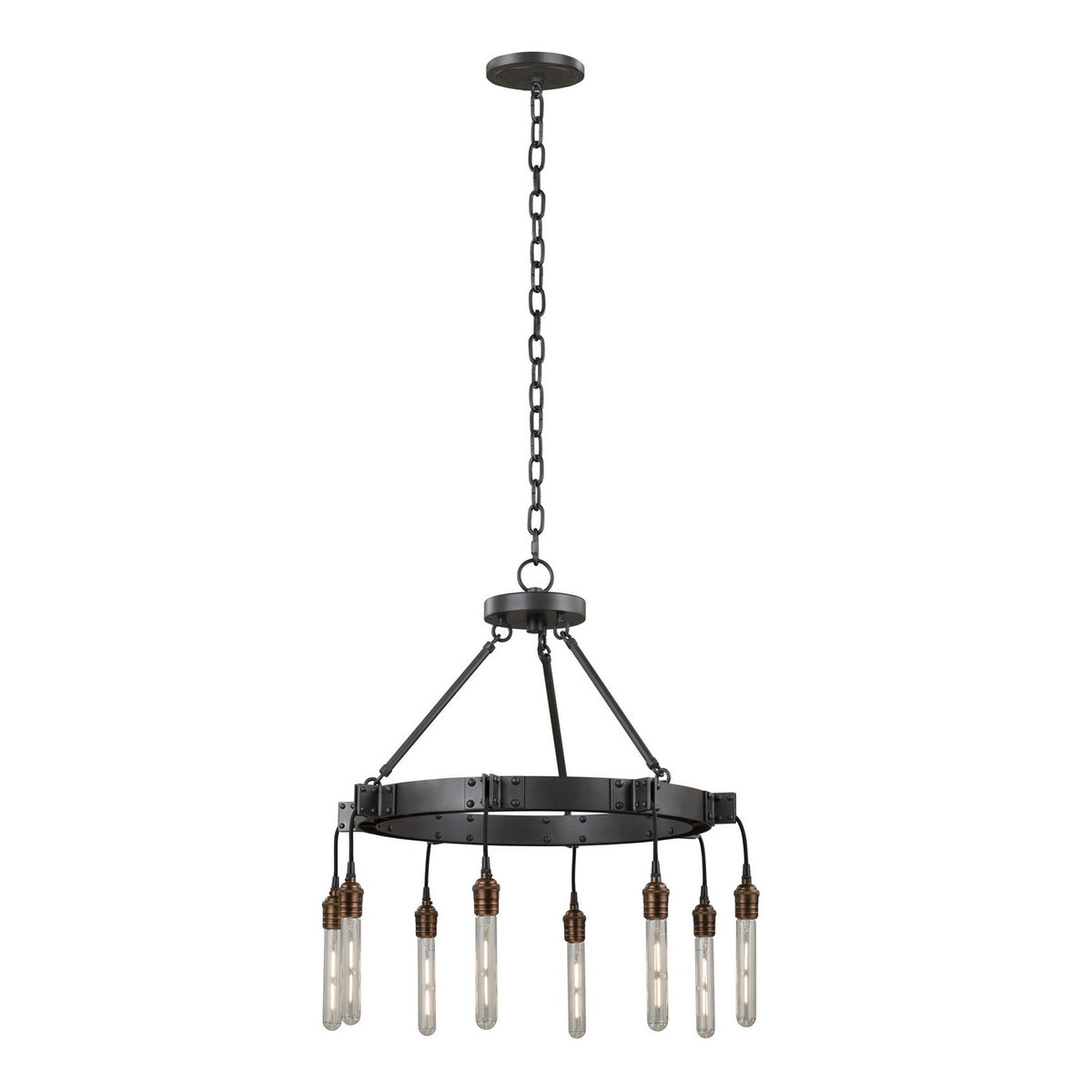 21'' Stuyvesant 8 Light Matte Gun Metal Chandelier