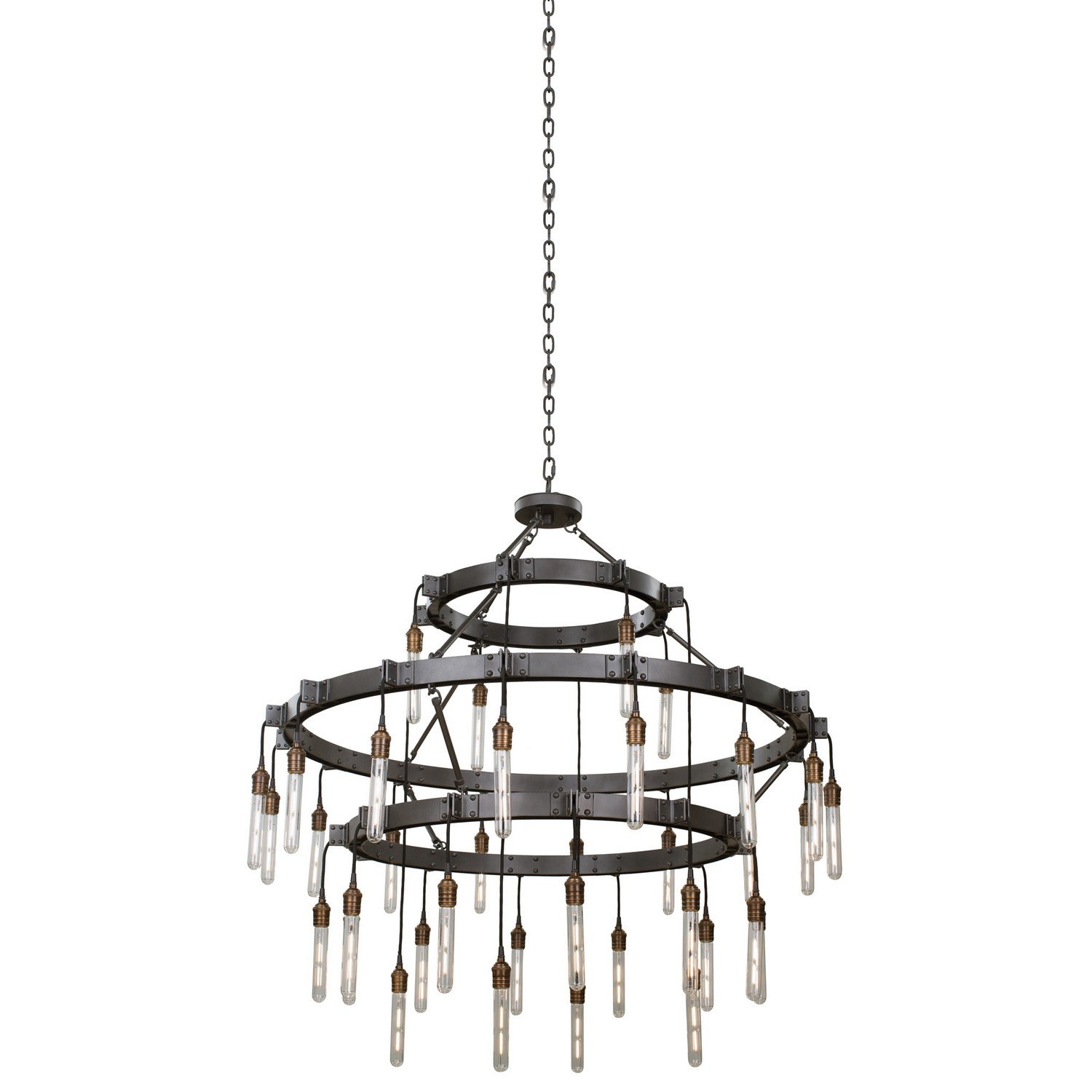45'' Stuyvesant 36 Light Matte Gun Metal Tiered Chandelier