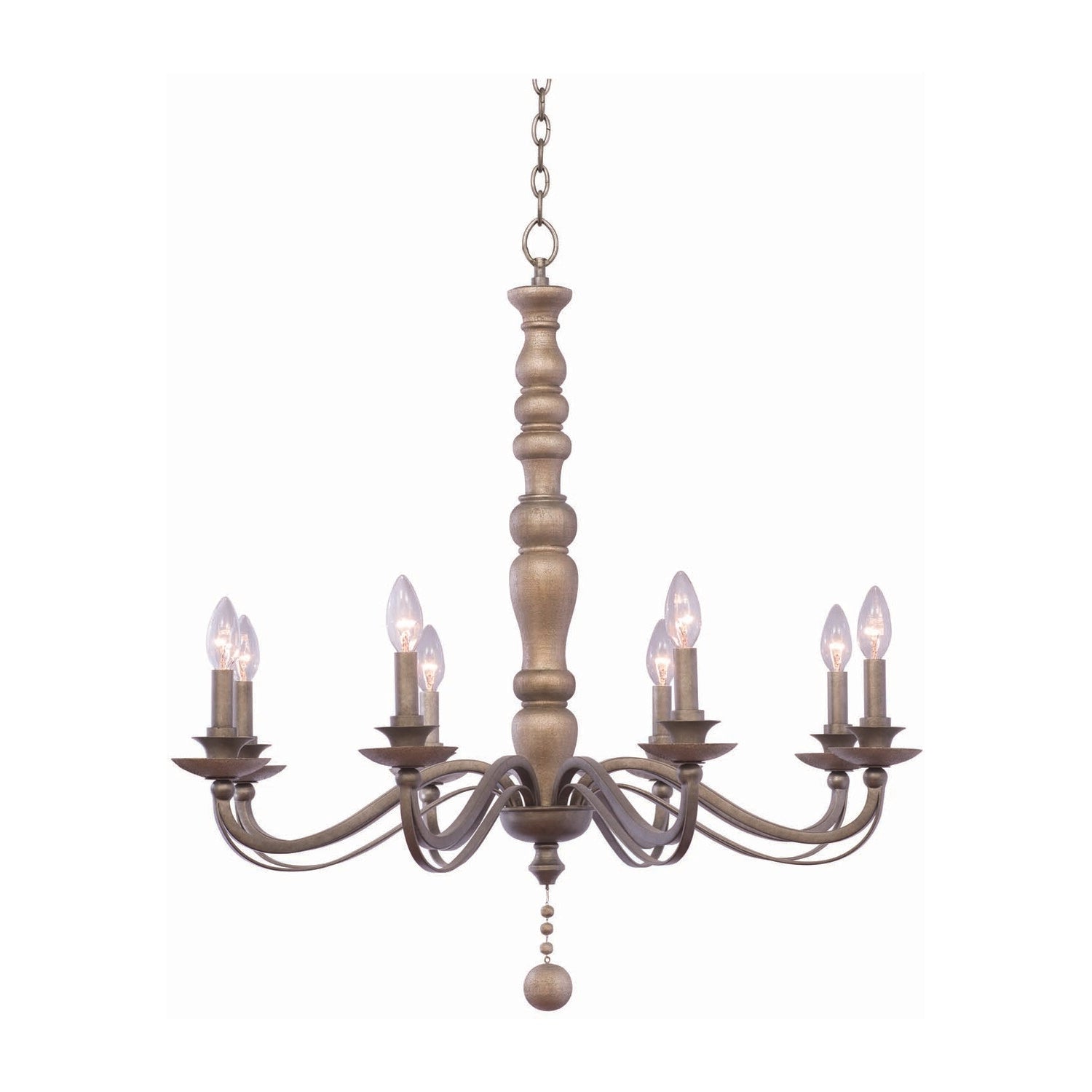 32'' Colony 8 Light Dune Silver Chandelier