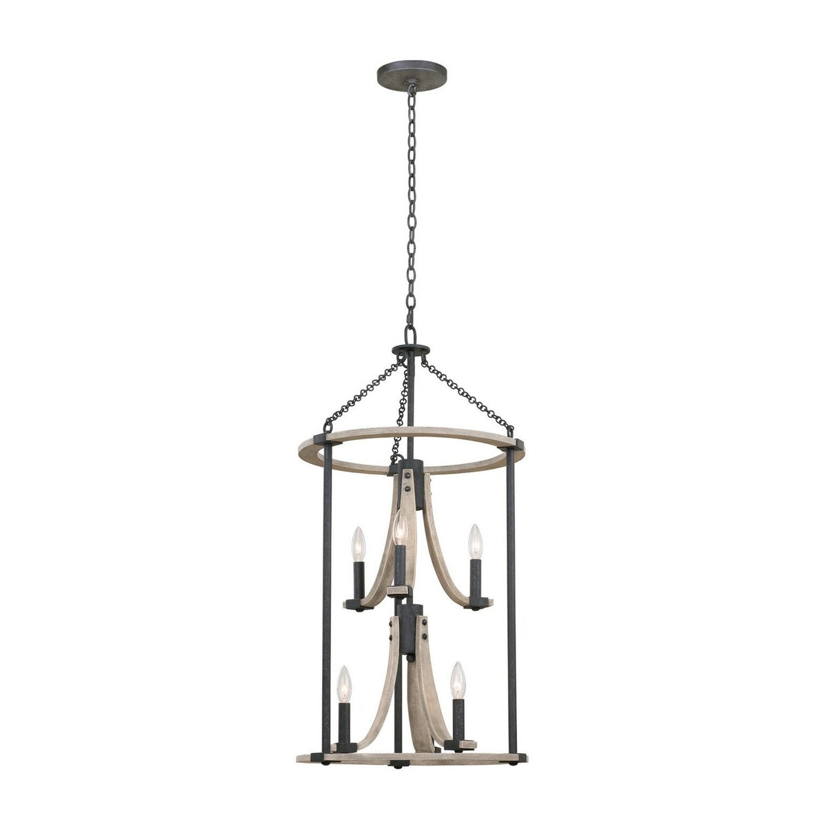 35'' Middleton 6 Light Natural Iron Tiered Chandelier