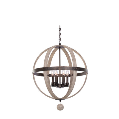 32'' Harper 6 Light Florence Gold Chandelier