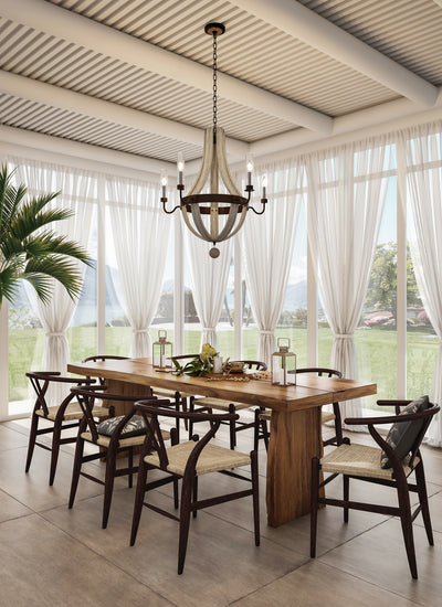 36'' Harper 5 Light Florence Gold Chandelier