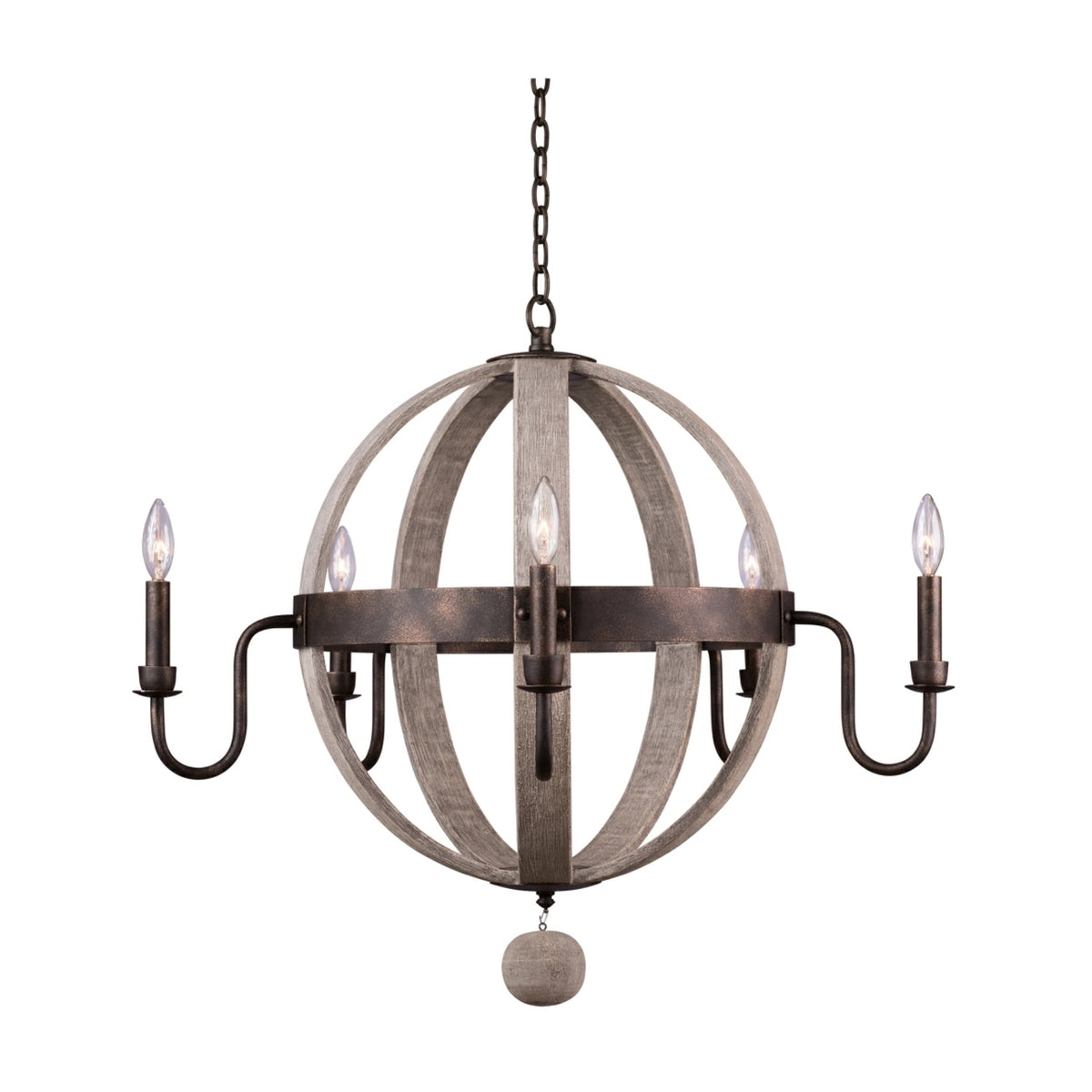27'' Harper 5 Light Florence Gold Chandelier