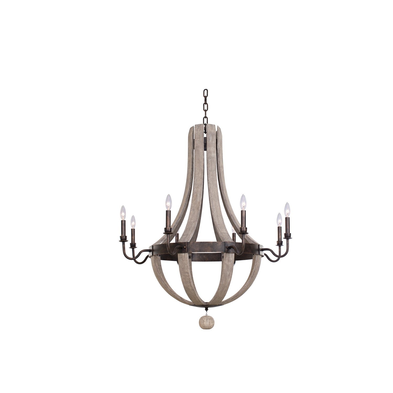 42'' Harper 8 Light Florence Gold Chandelier
