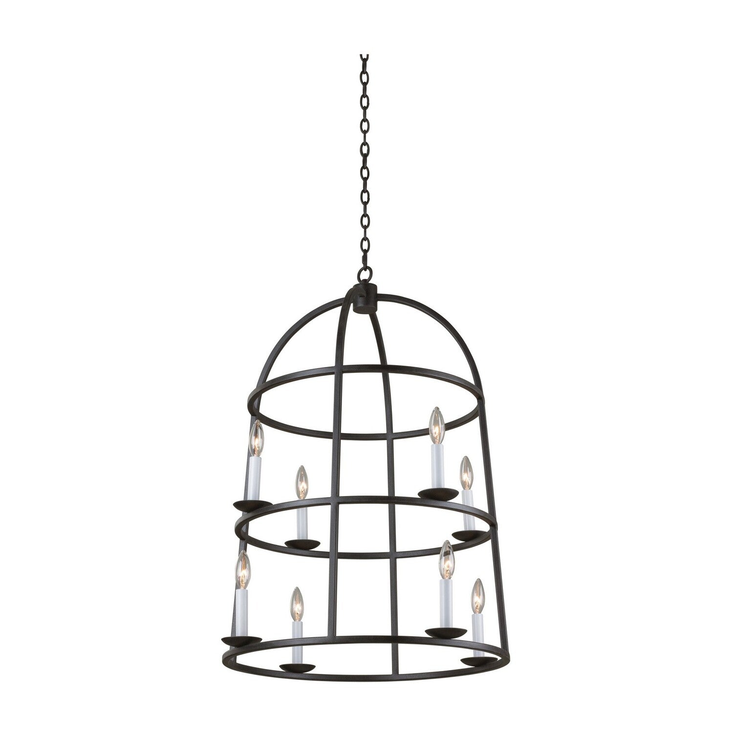 33'' Wickenburg 12 Light Black Iron Chandelier
