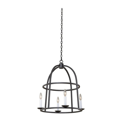 23'' Wickenburg 4 Light Black Iron Chandelier