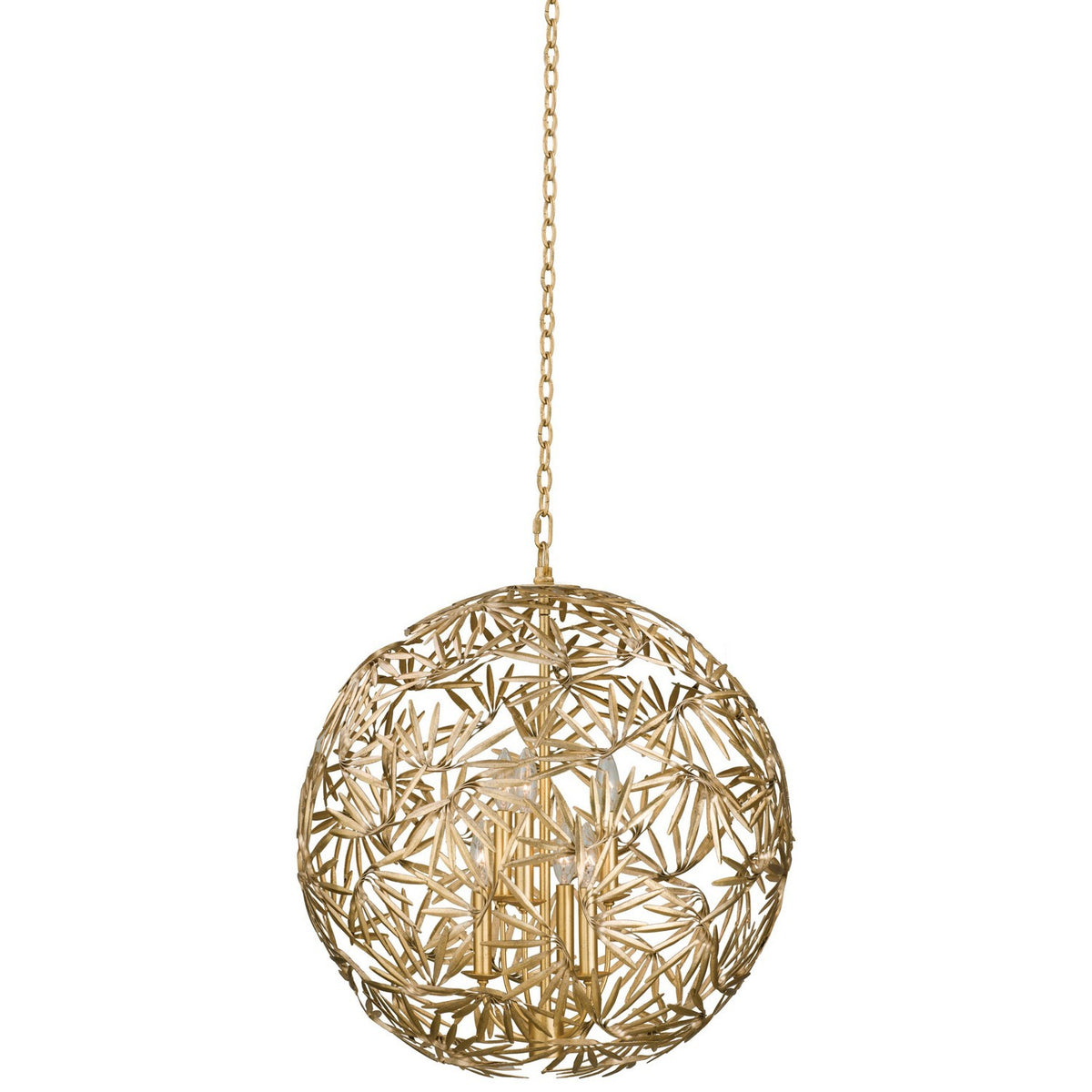 26'' Jardin 6 Light Oxidized Gold Leaf Chandelier