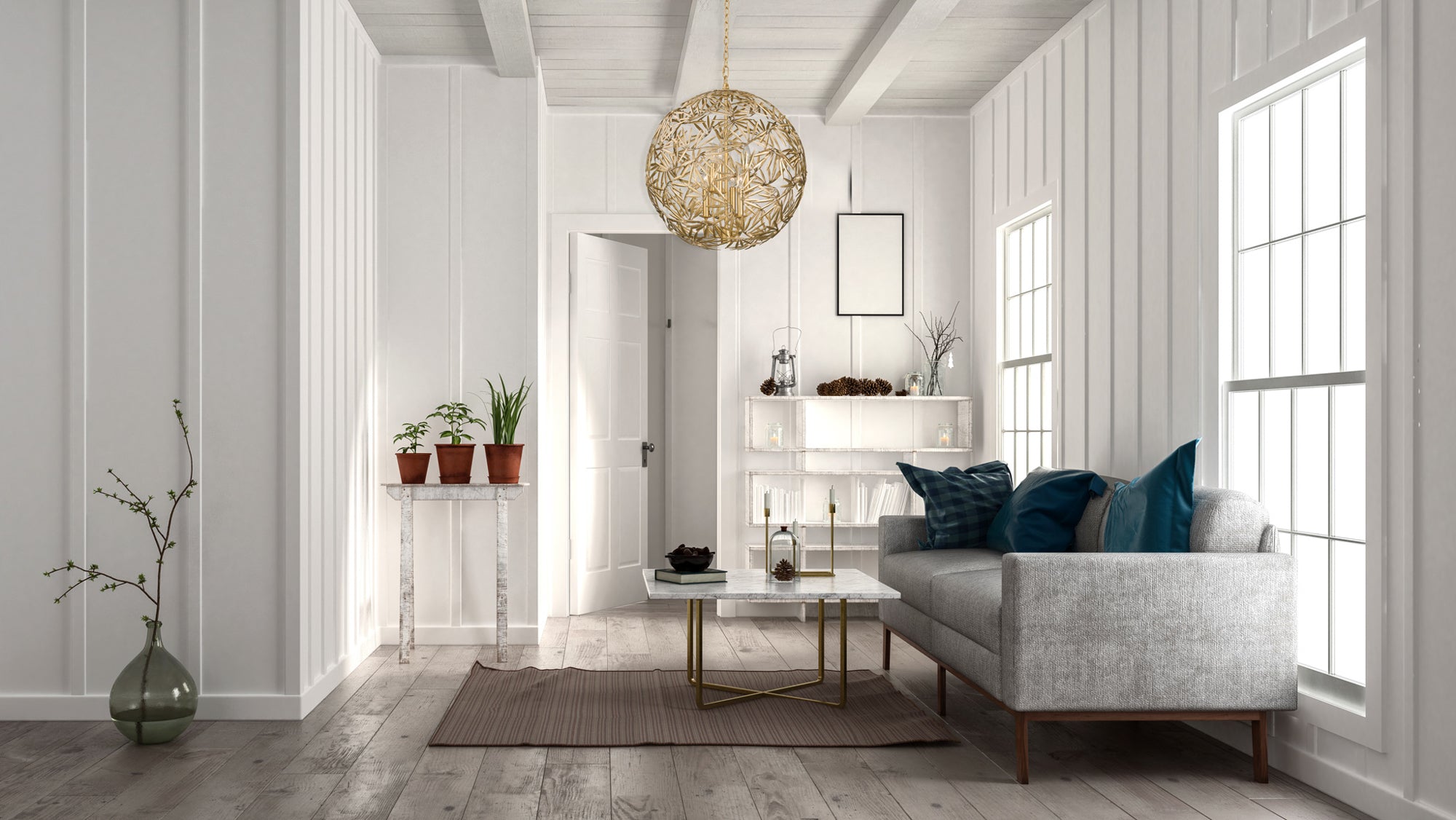 34'' Jardin 8 Light Oxidized Gold Leaf Chandelier