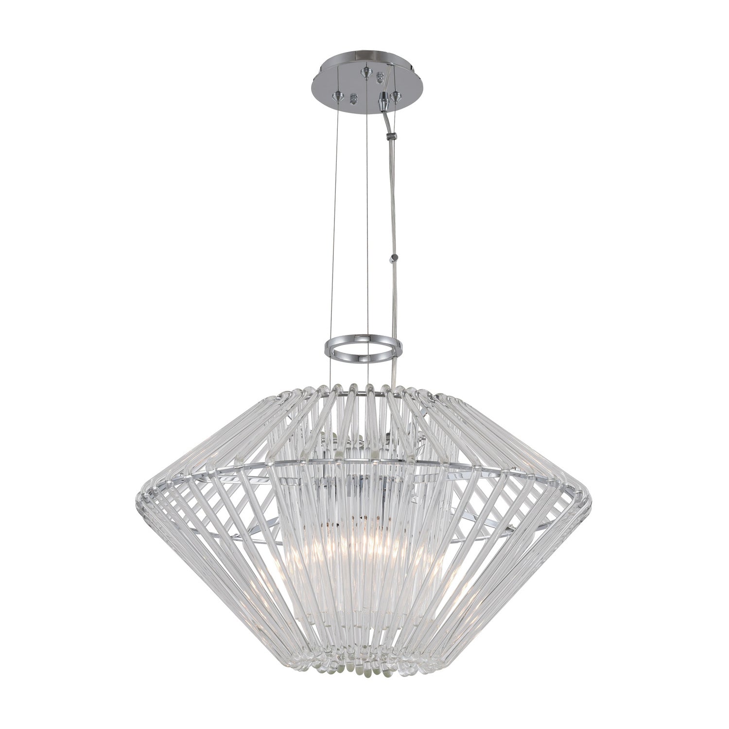 13'' Taza 3 Light Polished Chrome Chandelier