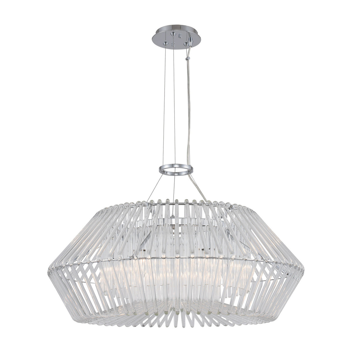 12'' Taza 6 Light Polished Chrome Chandelier