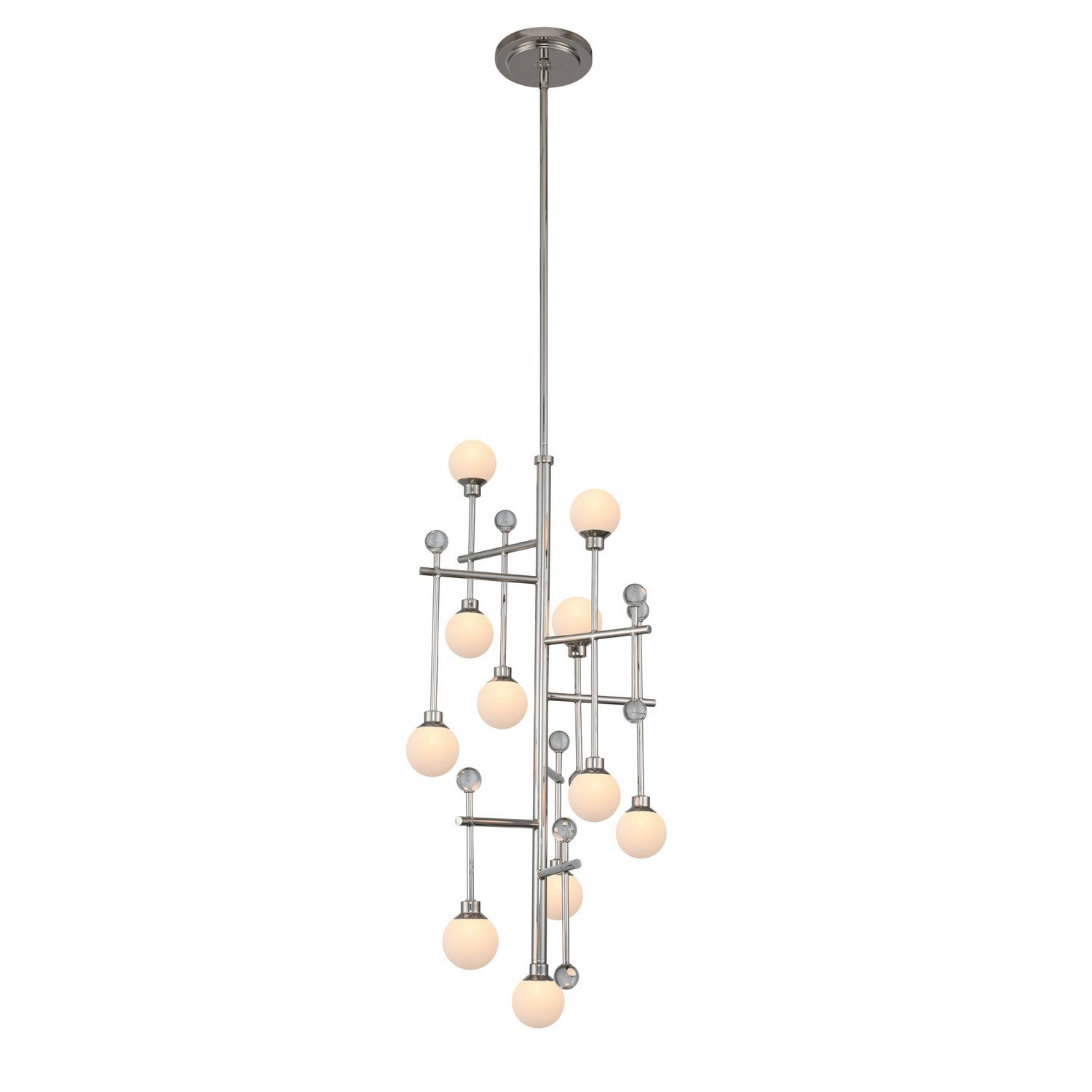 43'' Mercer 11 Light Polished Nickel Chandelier