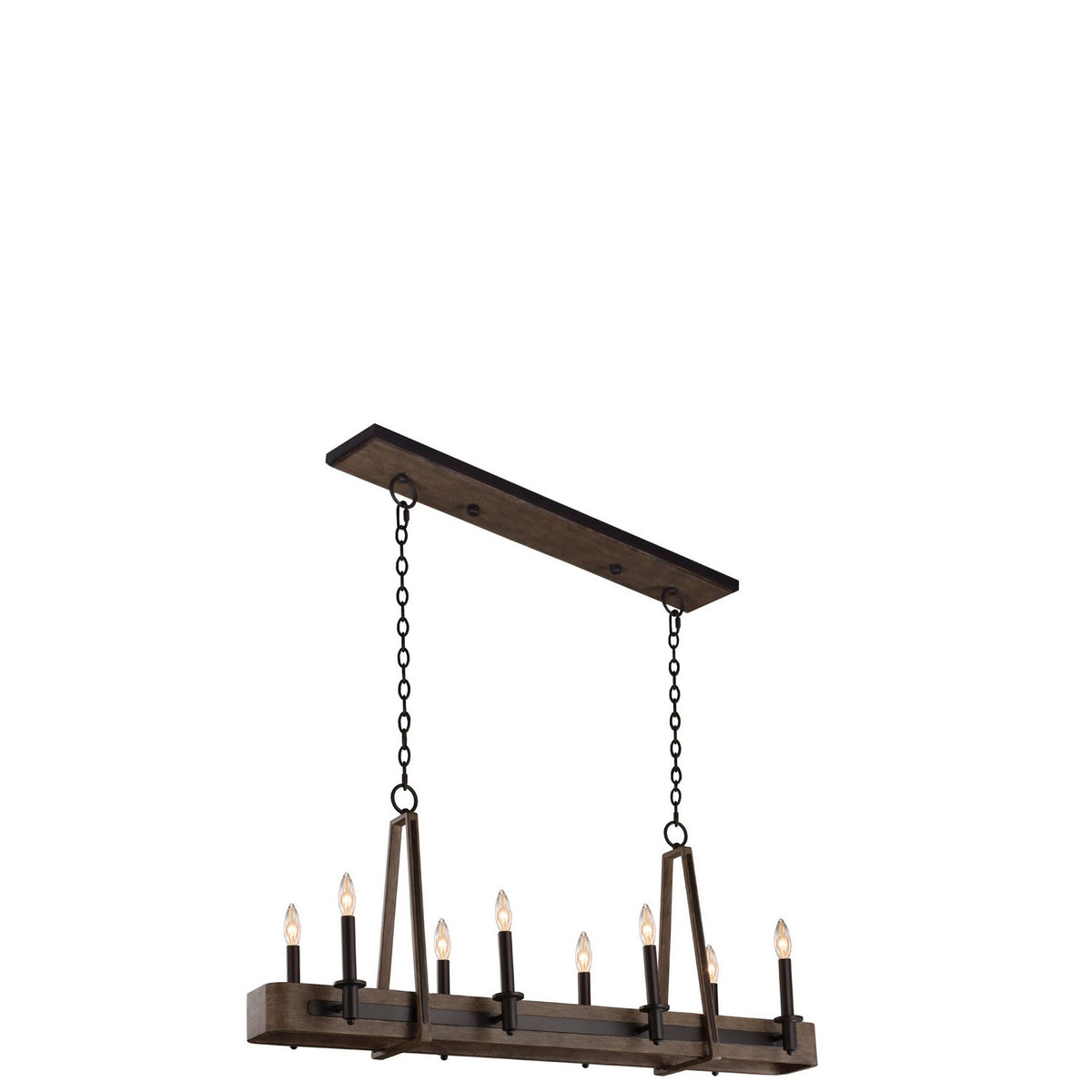 18'' Duluth 8 Light Satin Bronze Linear Pendant