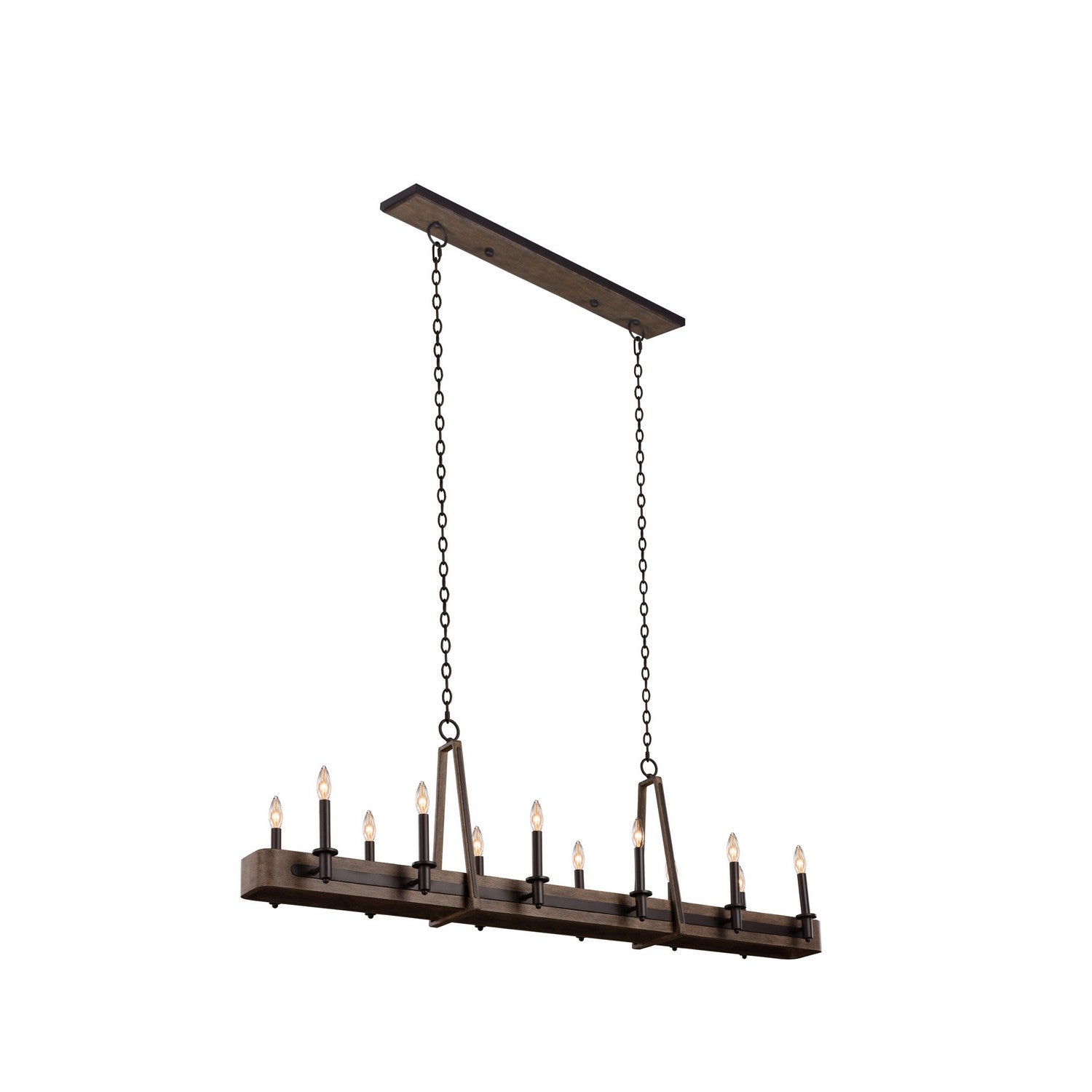 18'' Duluth 12 Light Satin Bronze Linear Pendant
