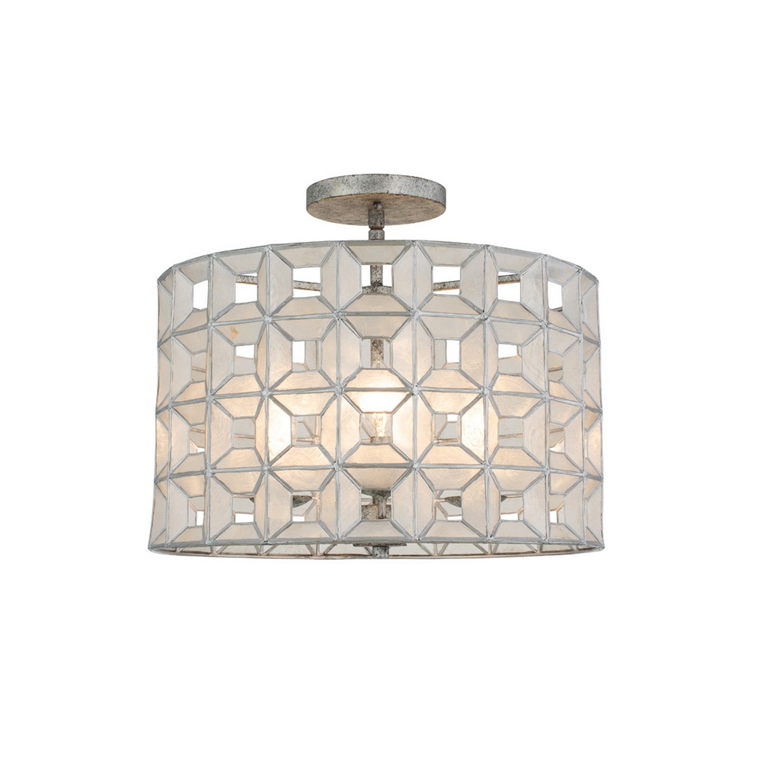 14'' Prado 1 Light Oxidized Silver Leaf Semi-Flush Mount