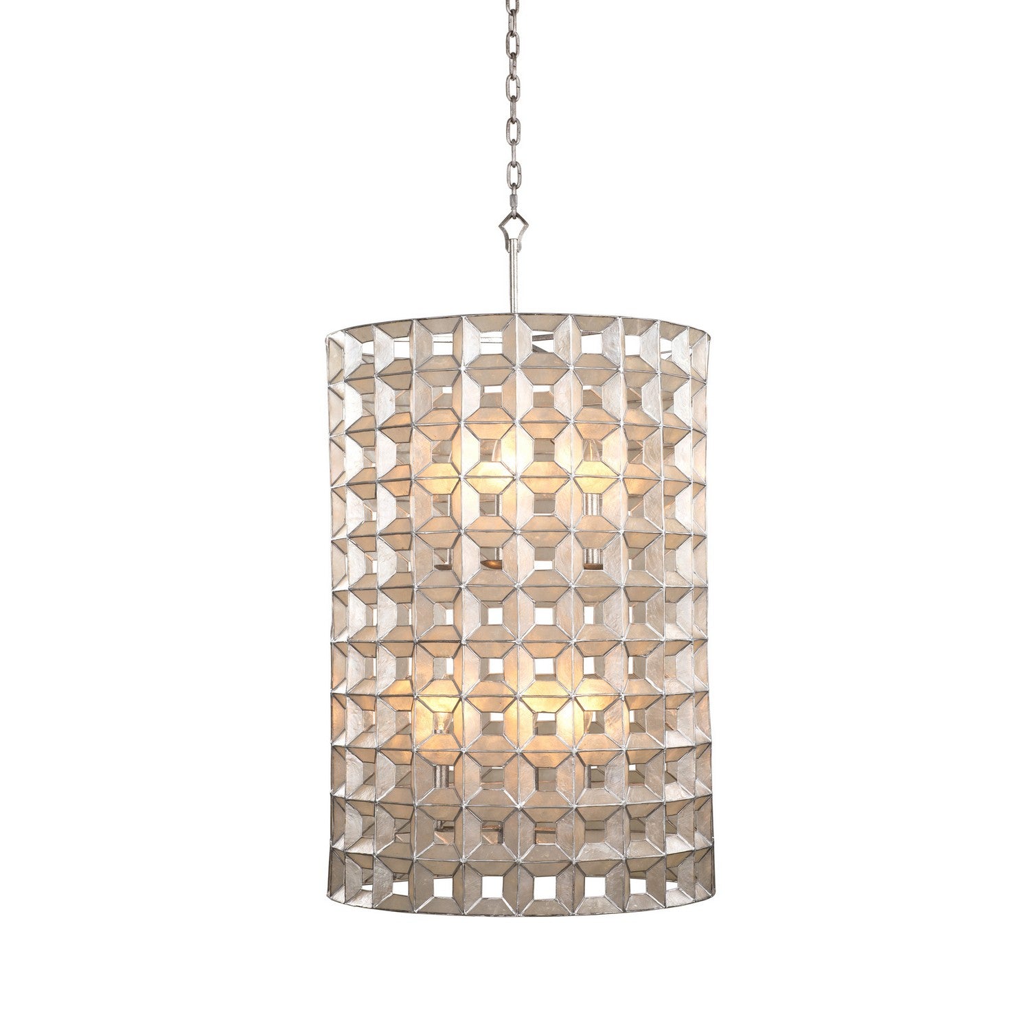 36'' Prado 6 Light Oxidized Silver Leaf Pendant