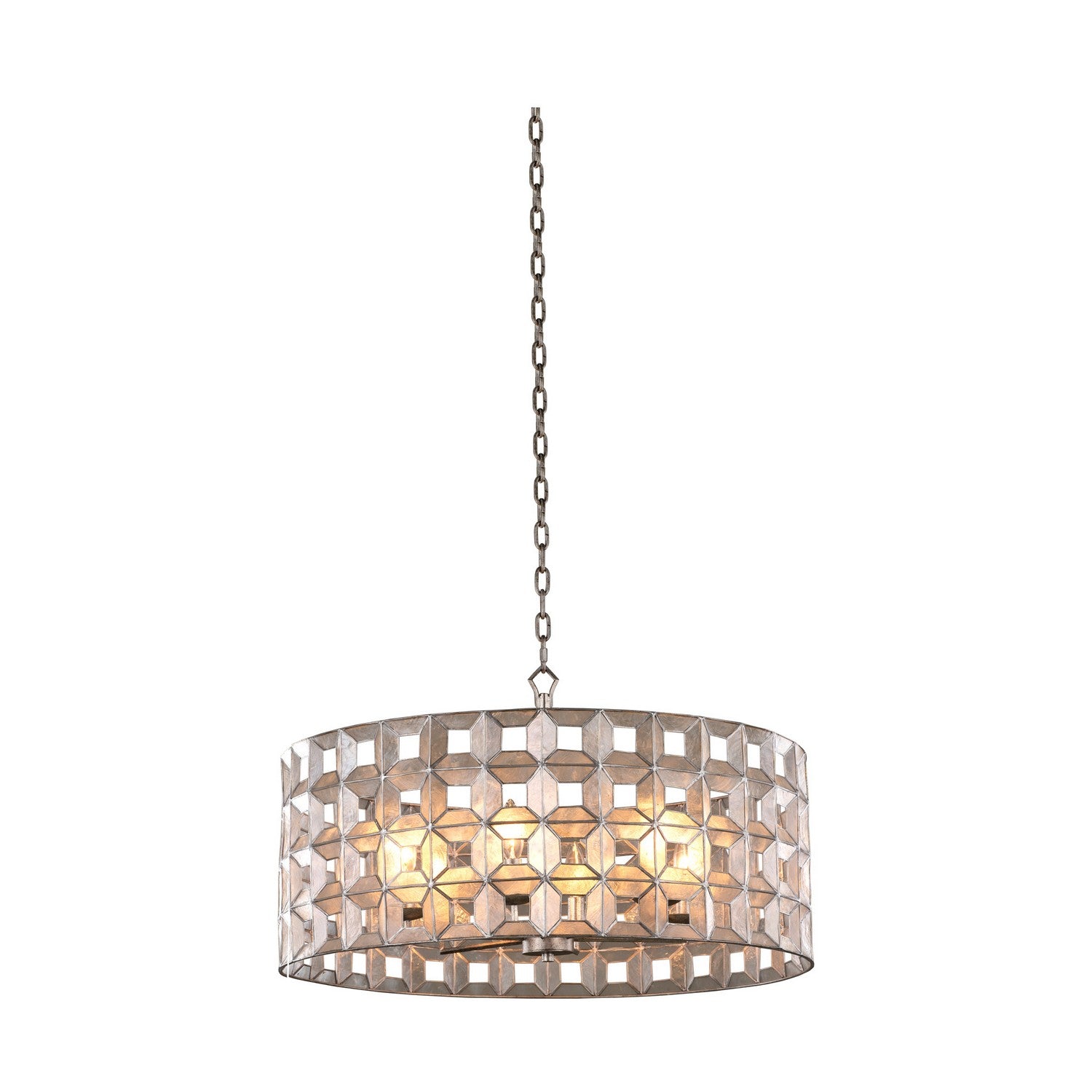 16'' Prado 1 Light Oxidized Silver Leaf Chandelier