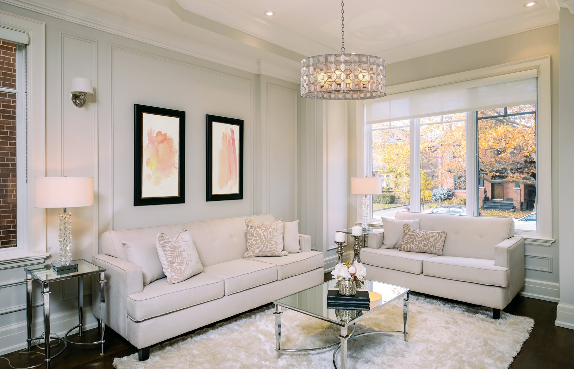16'' Prado 1 Light Oxidized Silver Leaf Chandelier