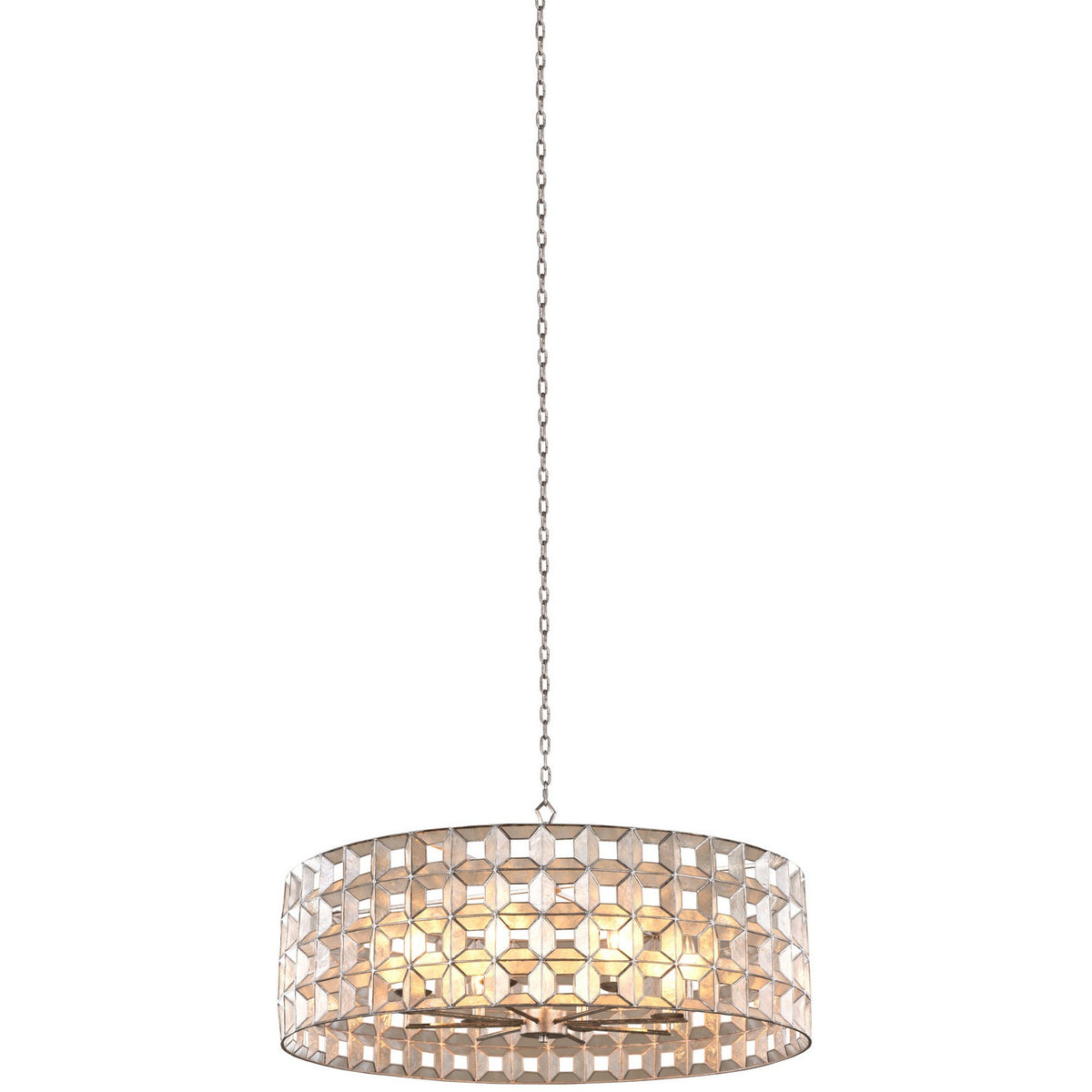 16'' Prado 8 Light Oxidized Silver Leaf Chandelier