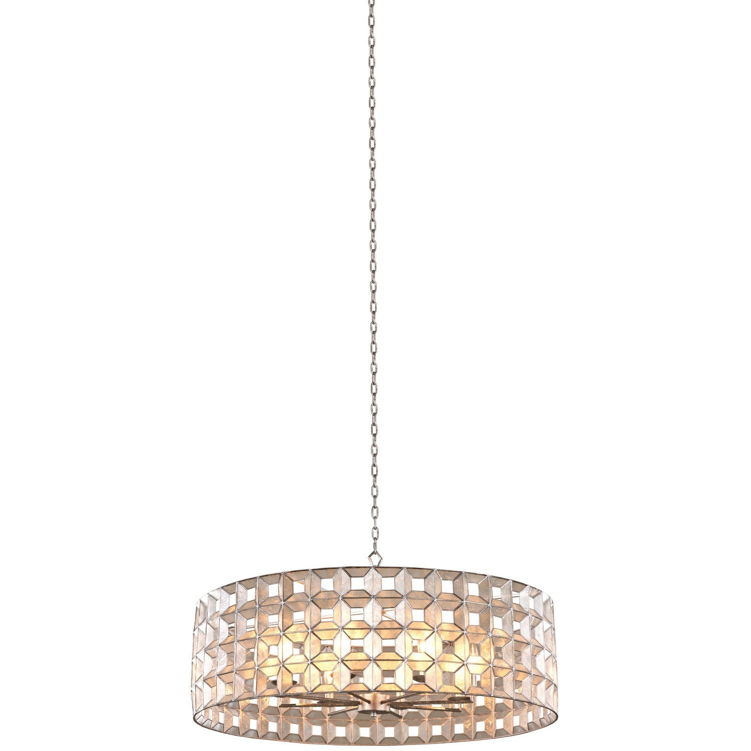 16'' Prado 8 Light Oxidized Silver Leaf Chandelier