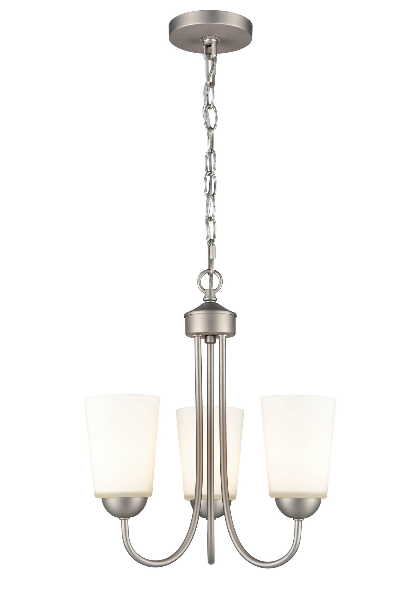 15.5'' Ivey Lake Satin Nickel 3 Light Chandelier
