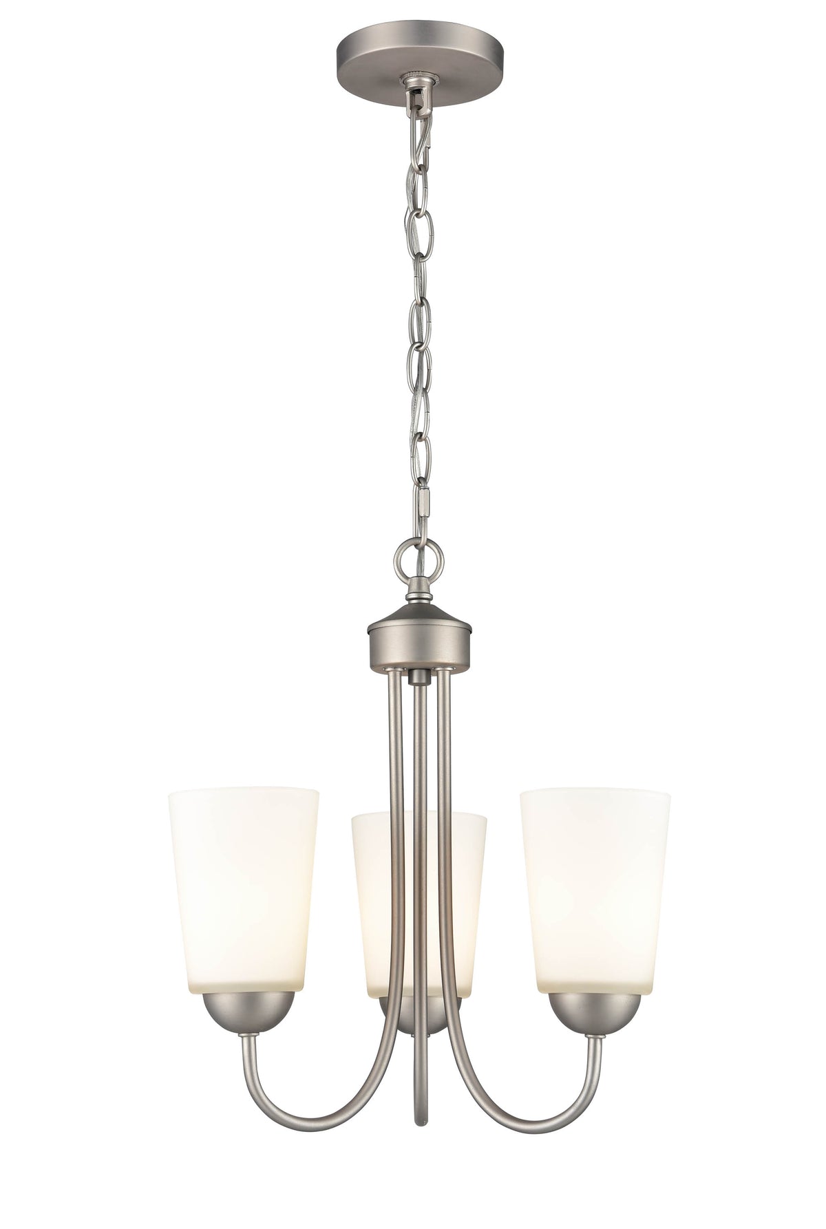 15.5'' Ivey Lake Satin Nickel 3 Light Chandelier