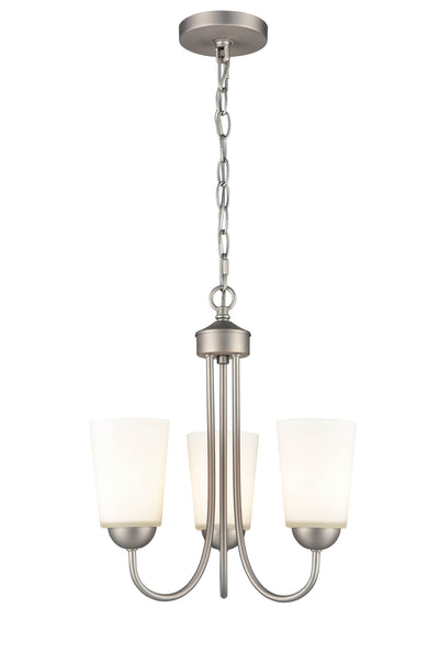 15.5'' Ivey Lake Satin Nickel 3 Light Chandelier