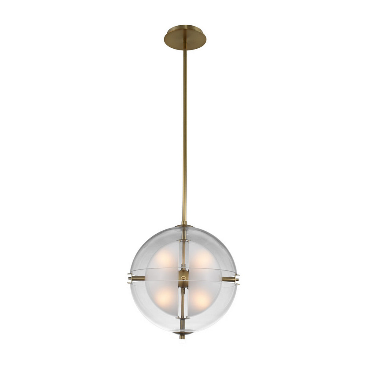22'' Sussex 1 Light Winter Brass Pendant