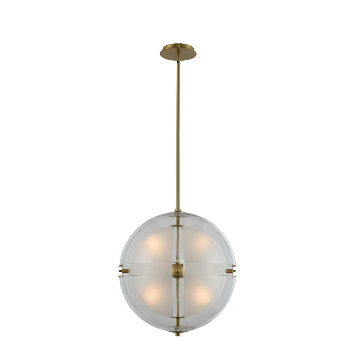 26'' Sussex 1 Light Winter Brass Pendant