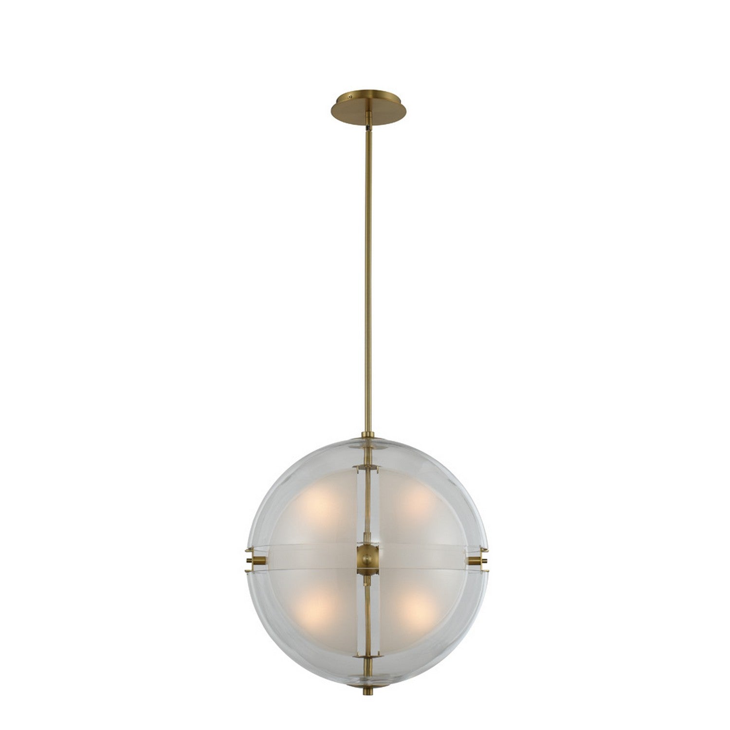26'' Sussex 1 Light Winter Brass Pendant