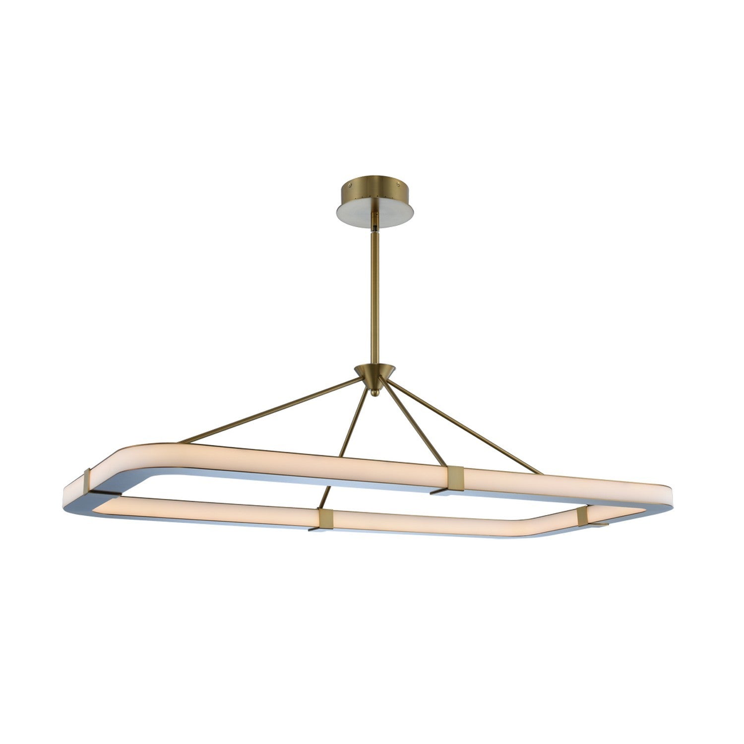 21'' Lavo 1 Light Winter Brass Linear Pendant
