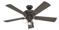 52 inch Crestfield Noble Bronze Ceiling Fan with LED Light Kit and Pull Chain