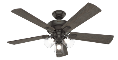 52 inch Crestfield Noble Bronze Ceiling Fan with LED Light Kit and Pull Chain
