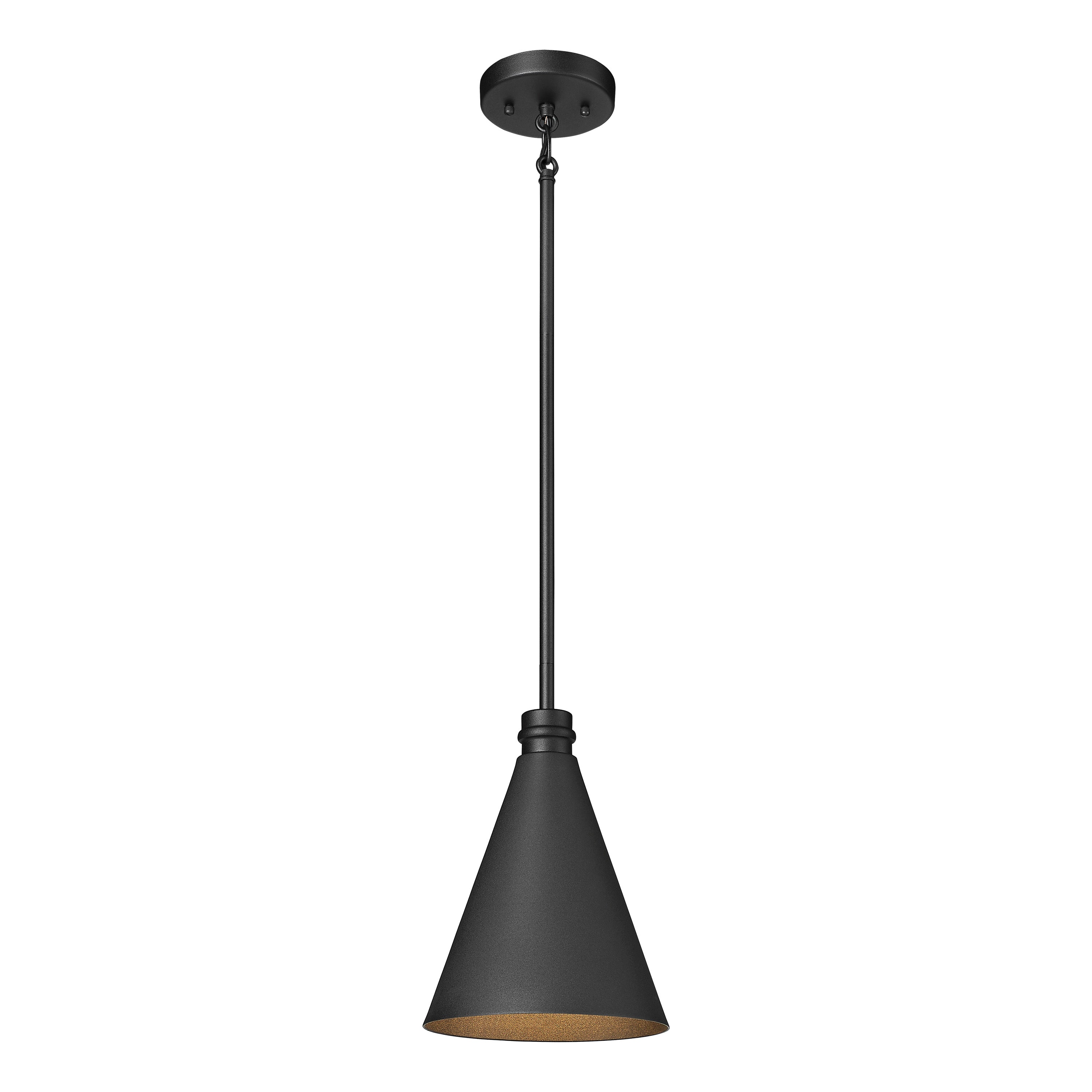 12.25'' Axston Textured Black 1 Light Hanging Lantern