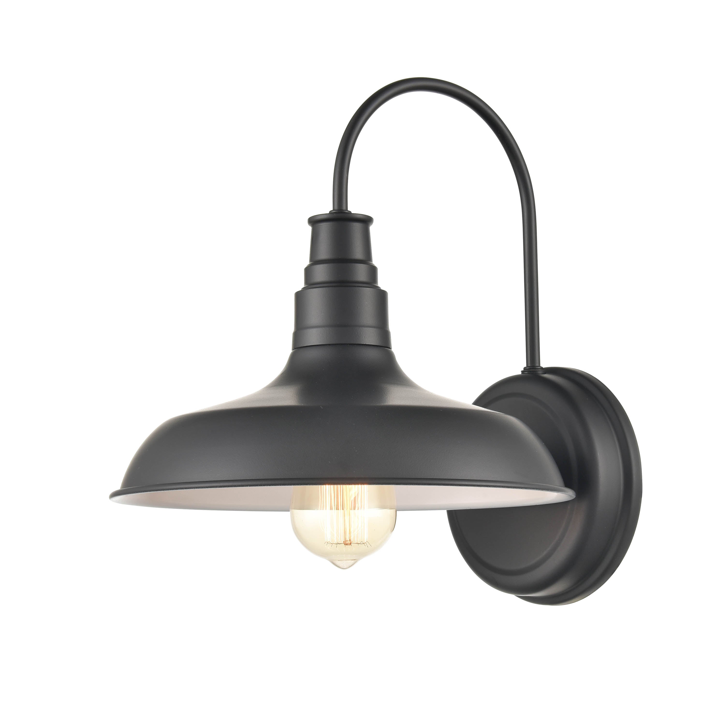 11'' Milltown Powder Coated Black 1 Light Wall Sconce