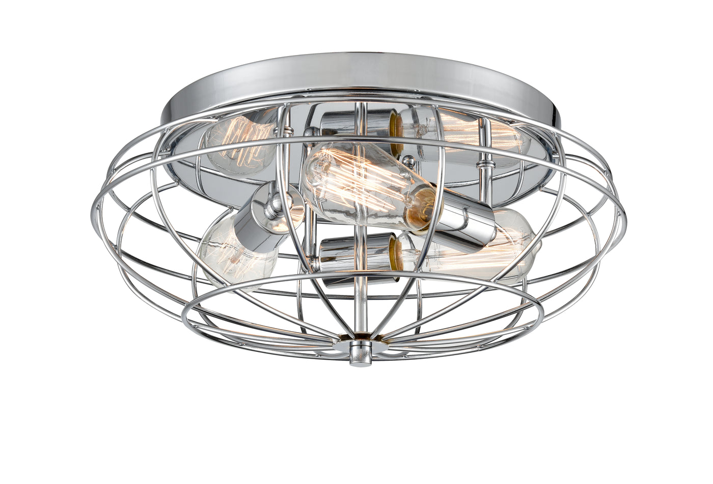 Austere Flush Mount Polished Chrome Steel