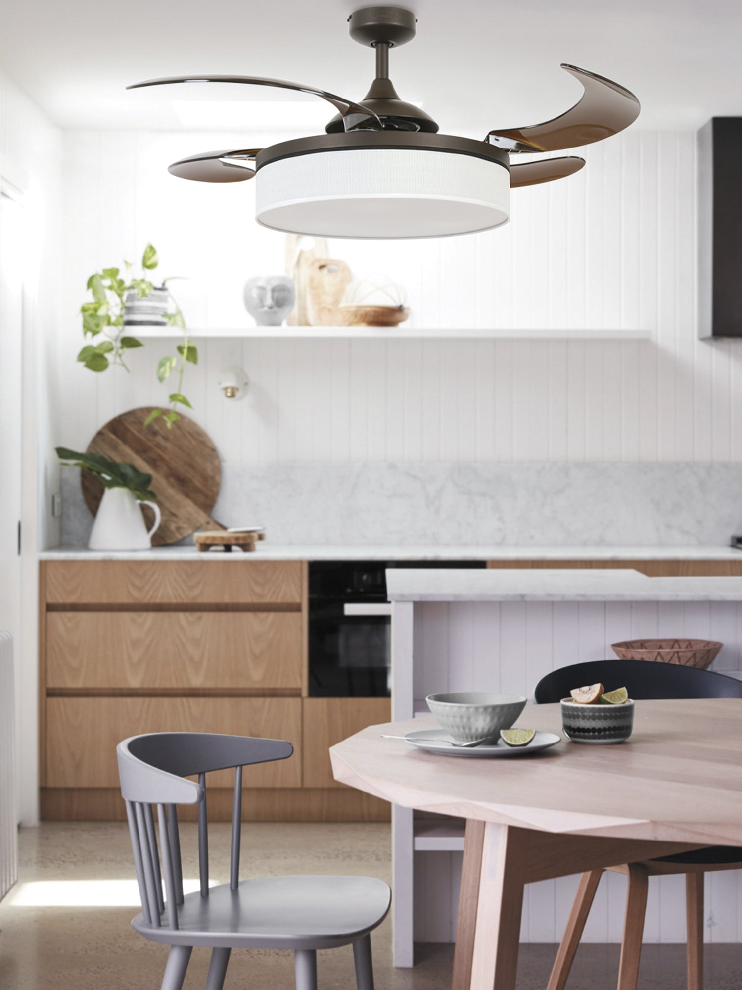 Fraser 48 Inch 3 Light Bronze Fan with Retractable Blades