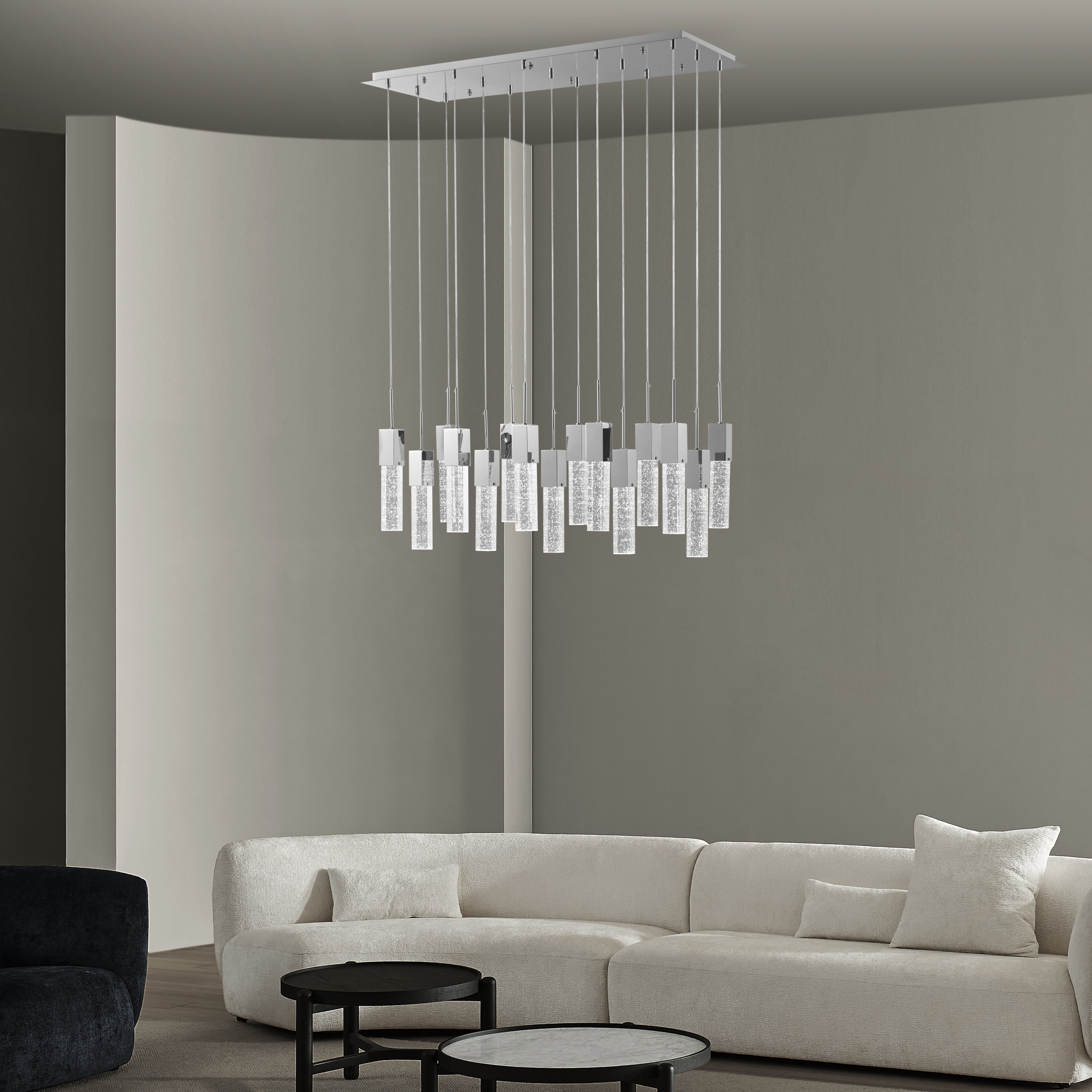 Short Crystal Sparkling Night Chandelier | 15 Light