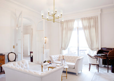 29'' June 8 Light Winter Brass Linear Pendant