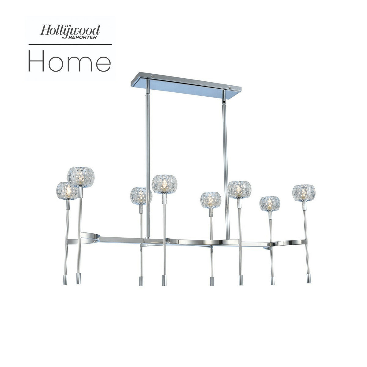 29'' Mae 8 Light Polished Chrome Linear Pendant